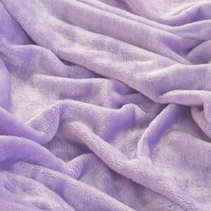 Napinane prześcieradło z mikropluszu fioletowe 90 x 200 cm