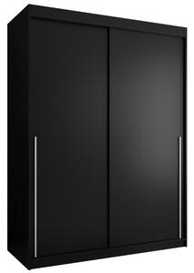 Szafa przesuwna Garderoba SIMA T 150 czarny + u. srebrny