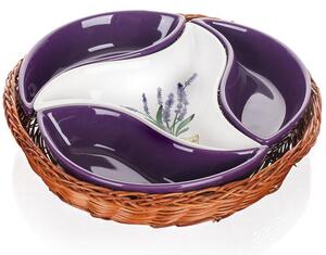 Misa serwująca ceramiczna czteroczęściowa LAVENDER, BANQUET