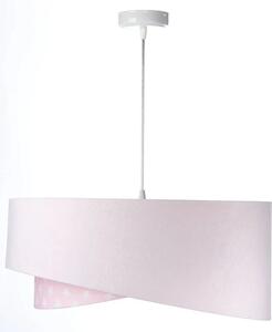 Różowa lampa wisząca welurowa - EXX01-Nilva