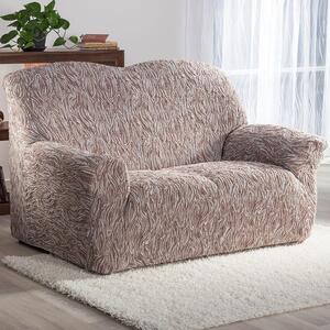 Super streczowe pokrowce 3D FUSTA beżowe kanapa dwuosobowa (sz. 140 - 180 cm)