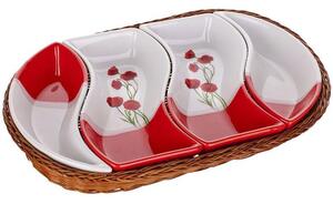 Ceramiczna miska serwująca 4częściowa owalna Maki, BANQUET