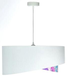 Biało-kolorowa welurowa lampa wisząca - EXX04-Akra