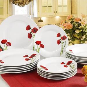 Banquet Porcelanowy zestaw talerzy POPPY 18 szt