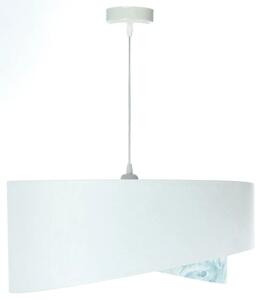 Biało-niebieska lampa wisząca z abażurem - EXX04-Akra
