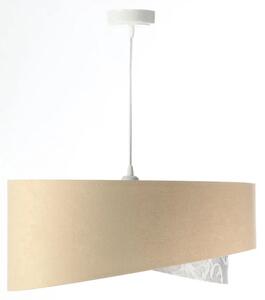 Beżowa welurowa lampa wisząca z wzorem - EXX13-Glora