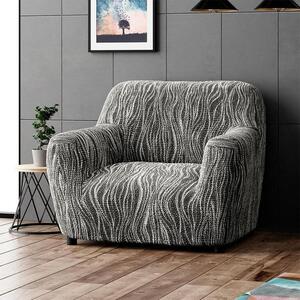 Bi-elastyczne pokrowce UNIVERSO NOWE cieniowane czarno-białe fotel (sz. 60 - 110 cm)