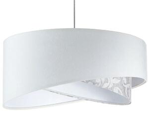 Biała welurowa lampa wisząca nad stół - EXX14-Felina