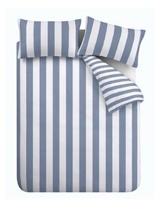 Biało-niebieska pościel dwuosobowa 200x200 cm Cove Stripe – Catherine Lansfield