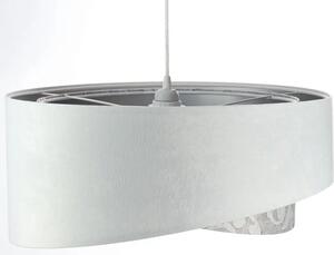 Biała welurowa lampa wisząca z wzorem - EXX13-Glora