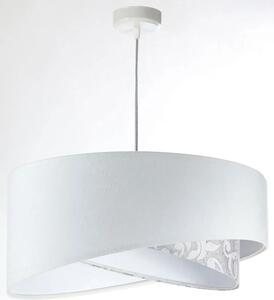 Biała welurowa lampa wisząca nad stół - EXX14-Felina