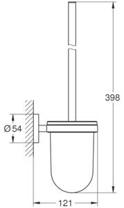 Szczotka WC GROHE Essentials 40374DC1 Stal nierdzewna