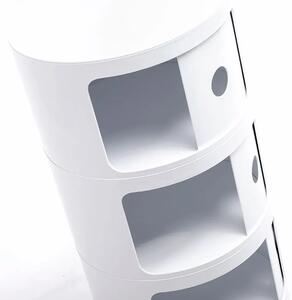 Biała wysoka szafka nowoczesna - Pris 5X