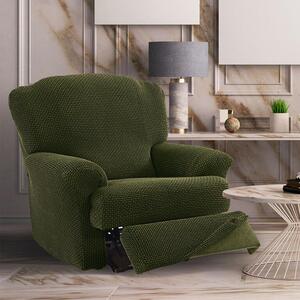 Super streczowe pokrowce NIAGARA zielone fotel relaks (sz. 70 - 90 cm)
