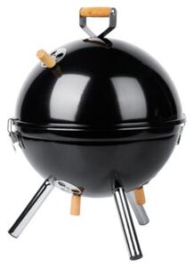 Grill węglowy stalowy kulisty przenośny 31x31x41 cm