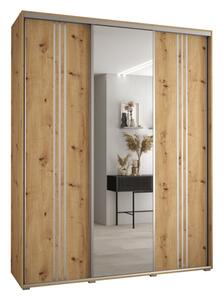 Szafa przesuwna wysoka Davos 7 200, gł. 60 cm artisan + artisan + srebrny