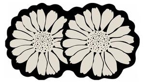 Czarno-kremowy dywanik łazienkowy 70x120 cm Flor Extrana – Foutastic