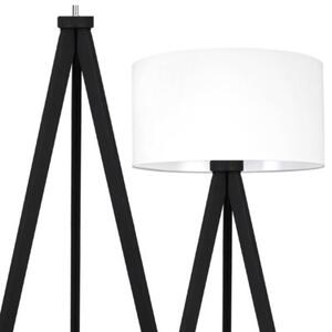 Lampa podłogowa trójnóg czarny Light Home LH Gaja 1xE27 44cm abażur walec biały