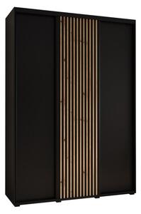 Szafa przesuwna wysoka Lanko 1 180, gł. 60 cm czarny + czarny + artisan