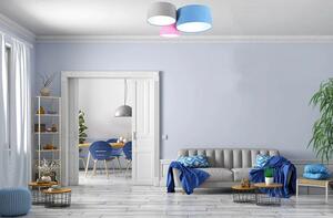 Kolorowy plafon z białym wnętrzem abażura - EXX56-Ivesa