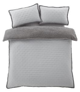 Szara pościel jednoosobowa z materiału sherpa 135x200 cm Cosy Nori – Catherine Lansfield