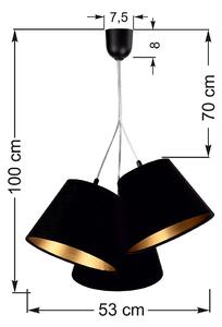 Czarno-złota lampa wisząca z abażurami - EXX69-Novida