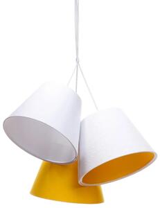 Biało-pomarańczowa lampa wisząca dzwonki dla dzieci - EXX72-Mirella