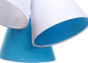 Biało-niebieska dziecięca lampa wisząca stożek - EXX72-Mirella
