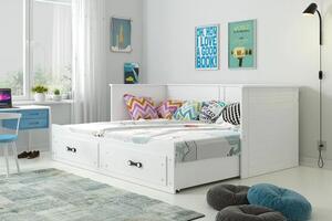 Białe rozsuwane łóżko młodzieżowe 80x200 - Aniko