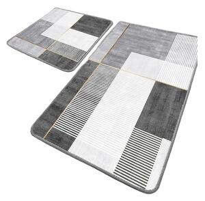 Szare dywaniki łazienkowe zestaw 2 szt. 60x100 cm Pendor – Foutastic