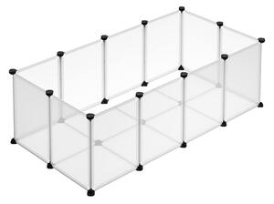 Zagroda dla małych zwierząt z przezroczystego plastiku BEN, 125x63x42 cm, transparentna SongmicsHome