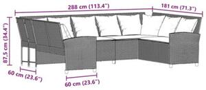 Fotel ogrodowy z poduszkami, rattan pe, czarny
