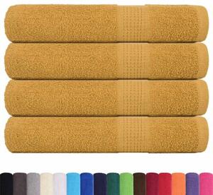 Ręczniki frogn 4 szt. złoty 100x200 cm 360 g/m²