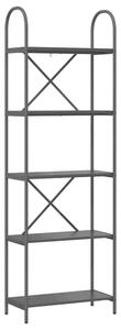 Półka na książki czarny dąb 60 x 30 x 183 cm