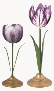 Komplet ręcznie wykonanych świeczników Tulip, 2 elem