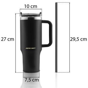 Kubek termiczny Berdsen termos ze słomką 1180ML stal nierdzewna na kawę herbatę