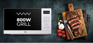 Kuchenka mikrofalowa DAEWOO MD-FA202GS-EU 700W średnica 25.5 cm pojemność 20L Grill Srebrny
