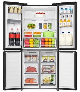 Lodówka HISENSE RQ5P470SMFE Side by Side No Frost 178.5cm Czarna Podajnik wody