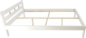 Białe minimalistyczne łóżko 140x200 - Kertis