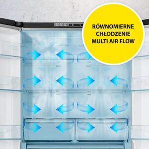 Lodówka HISENSE RQ5P470SMFE Side by Side No Frost 178.5cm Czarna Podajnik wody