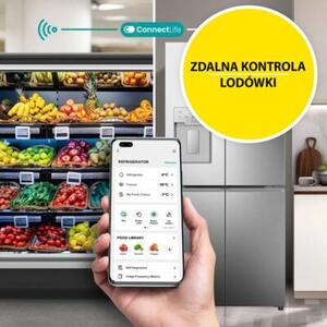 Lodówka HISENSE RQ5P470SMFE Side by Side No Frost 178.5cm Czarna Podajnik wody