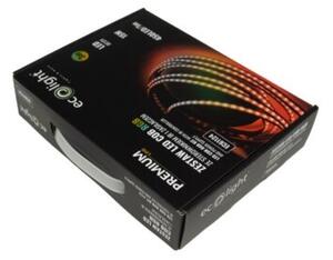 Taśma LED COB RGB 450 15W/m IP20 3m ściemnialna kolorowa zestaw ze sterownikiem i zasilaczem Ecolight