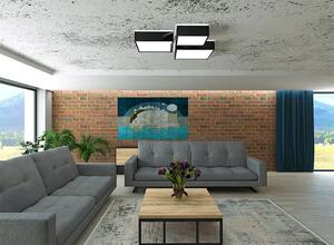 Biały kwadratowy plafon sufitowy - EXX216-Horux