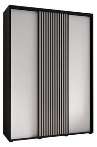 Szafa przesuwna wysoka Lanko 1 180, gł. 45 cm czarny + biały + czarny
