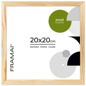 Ramka na zdjęcia 20x20 cm z drewna surowego sosnowa ramka DIY FRAMAI®