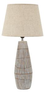 Kremowa lampa stołowa z tekstylnym kloszem (wysokość 69,5 cm) Hanoi – Mauro Ferretti