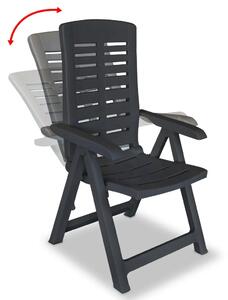 Zestaw szarych krzeseł ogrodowych - Elexio 4Q