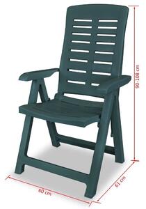 Zestaw zielonych krzeseł ogrodowych Elexio 4Q