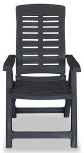 Zestaw szarych krzeseł ogrodowych - Elexio 4Q