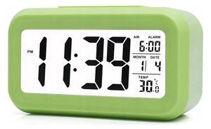 Budzik zegar elektroniczny stojący alarm data temperatura czujnik zmierzchu
